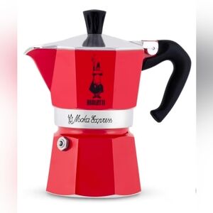 Bialetti Red Moka Stovetop Express Coffee Maker NEW